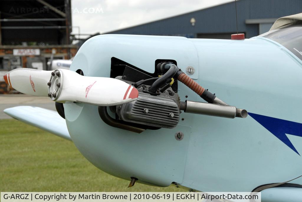 G-ARGZ, 1961 Rollason Druine D.31 Turbulent C/N PFA 562, Close up of the nose