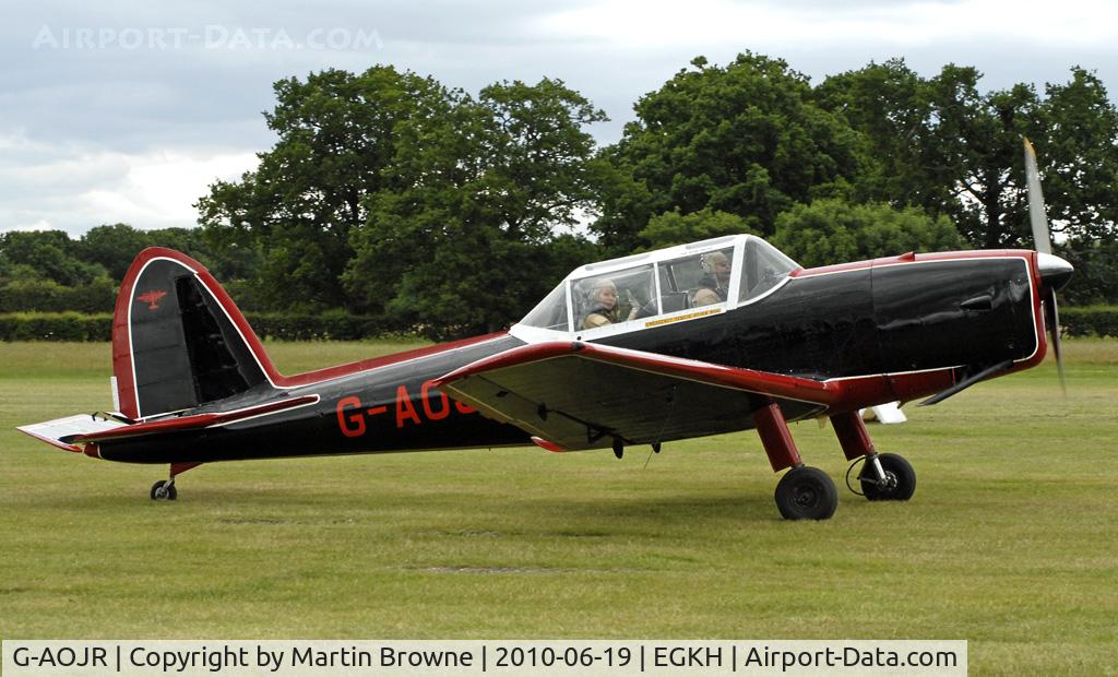 G-AOJR, 1950 De Havilland DHC-1 Chipmunk T.10 C/N C1/0205, Shot at EGKH