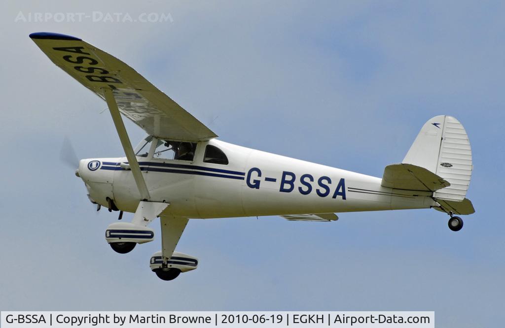 G-BSSA, 1946 Luscombe 8E Silvaire Silvaire C/N 4176, Shot at EGKH