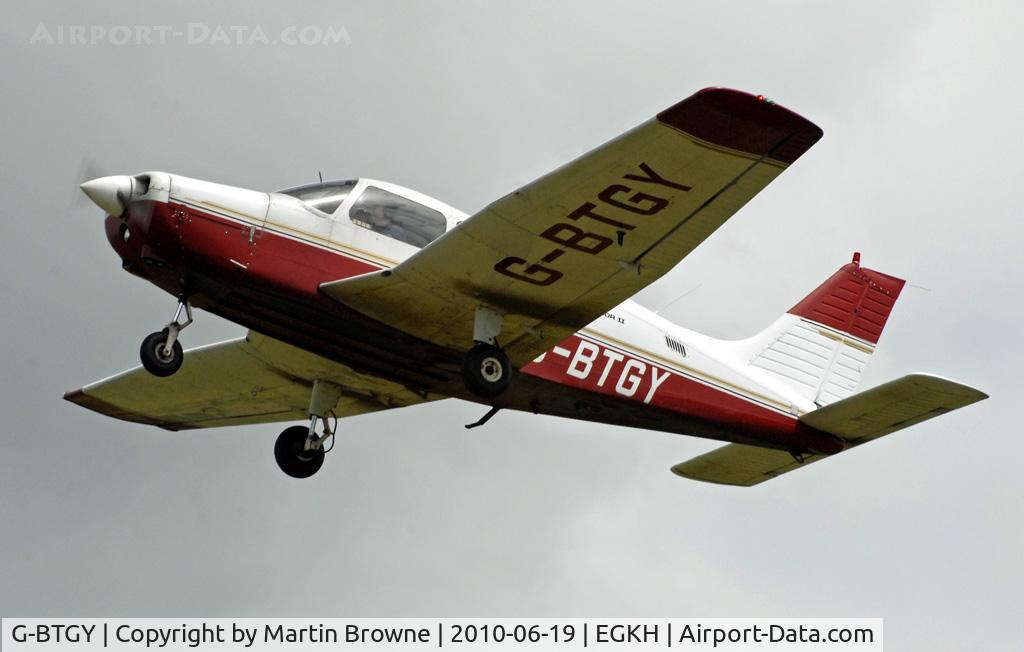 G-BTGY, 1982 Piper PA-28-161 Cherokee Warrior II C/N 28-8216199, Shot at EGKH