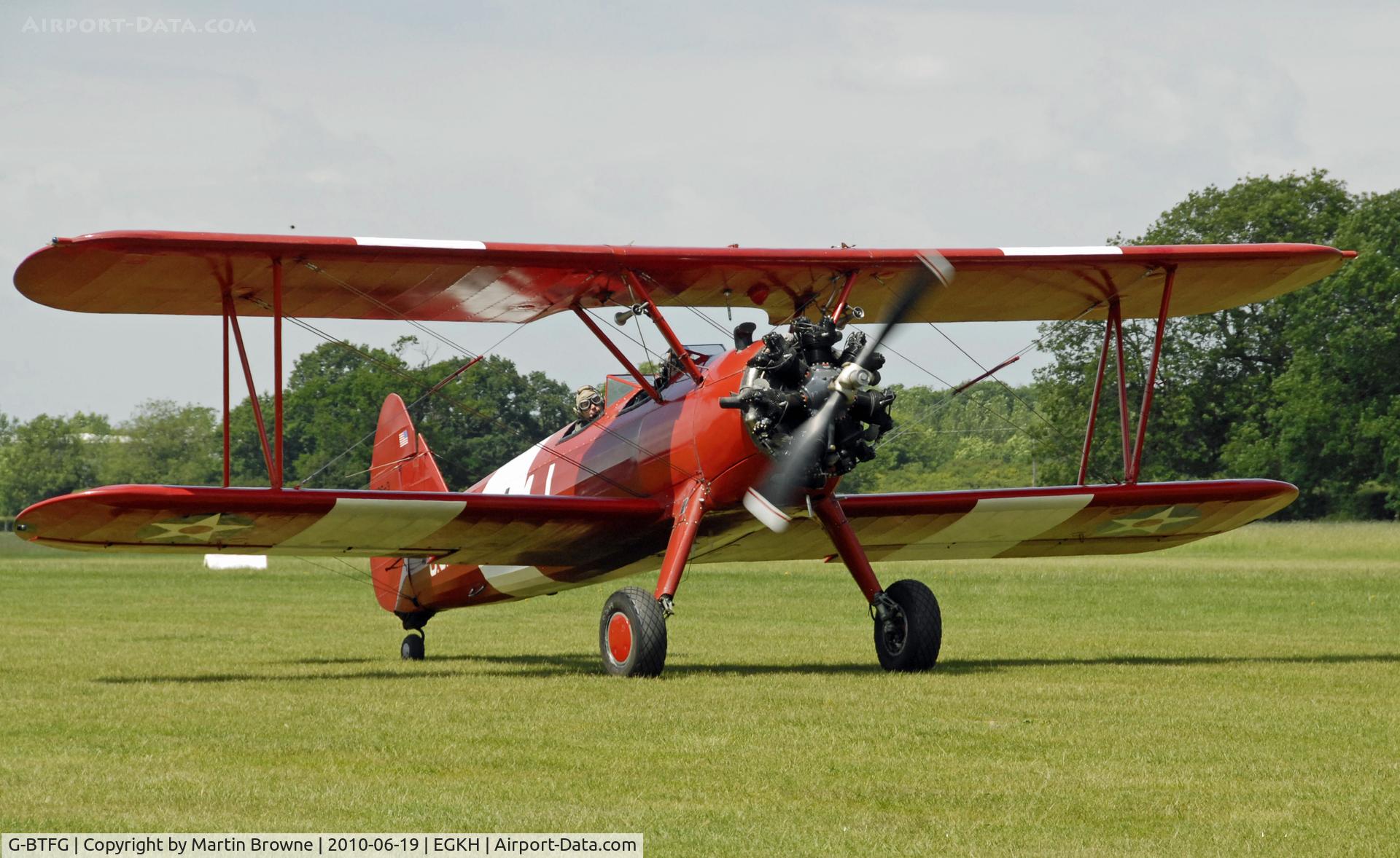 G-BTFG, 1940 Boeing A75N1 C/N 75-3441, Shot at EGKH