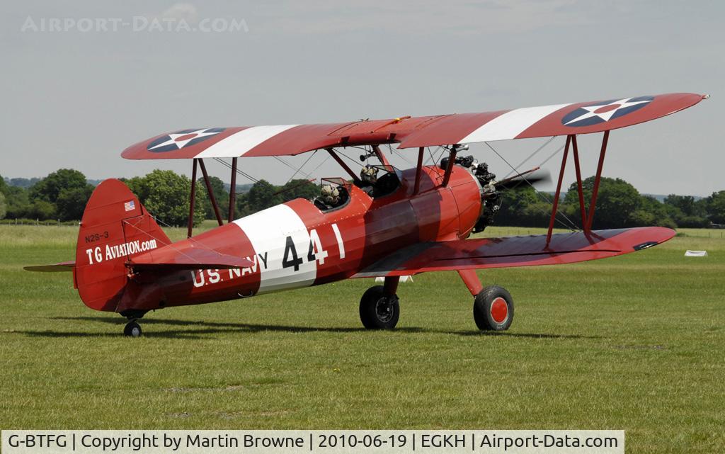 G-BTFG, 1940 Boeing A75N1 C/N 75-3441, Shot at EGKH