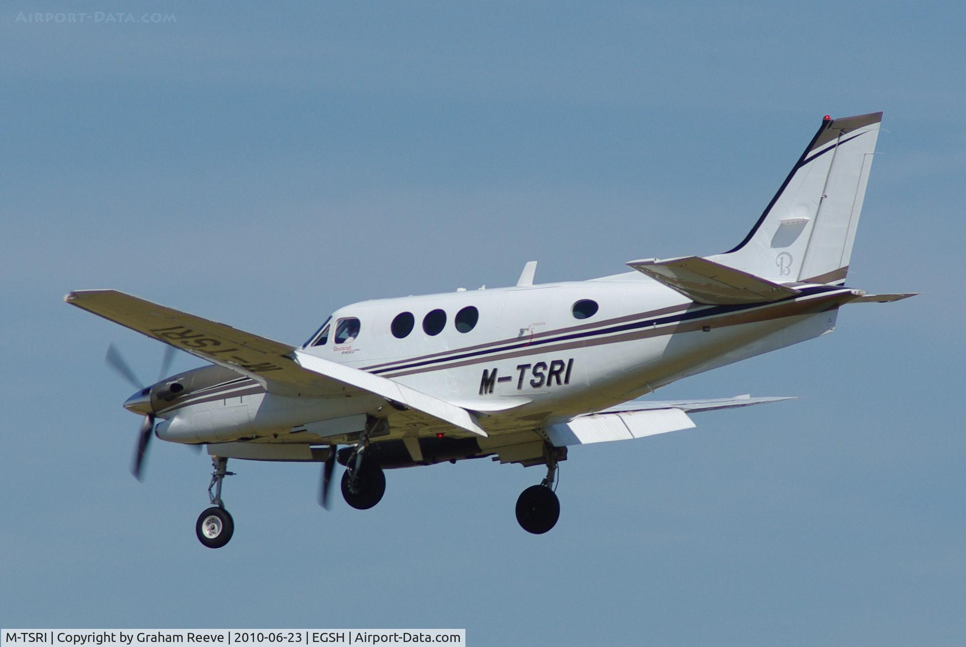 M-TSRI, 2006 Raytheon C90GT King Air King Air C/N LJ-1795, Landing at Norwich.
