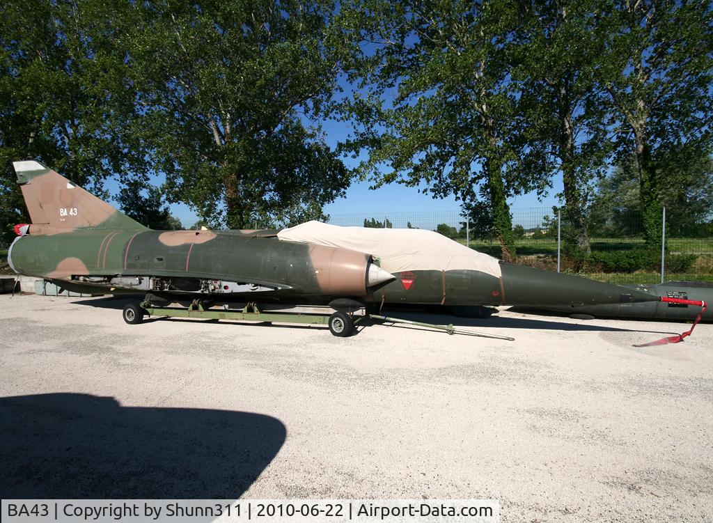 BA43, SABCA Mirage 5BA C/N 43, Preserved now in this small Museum...