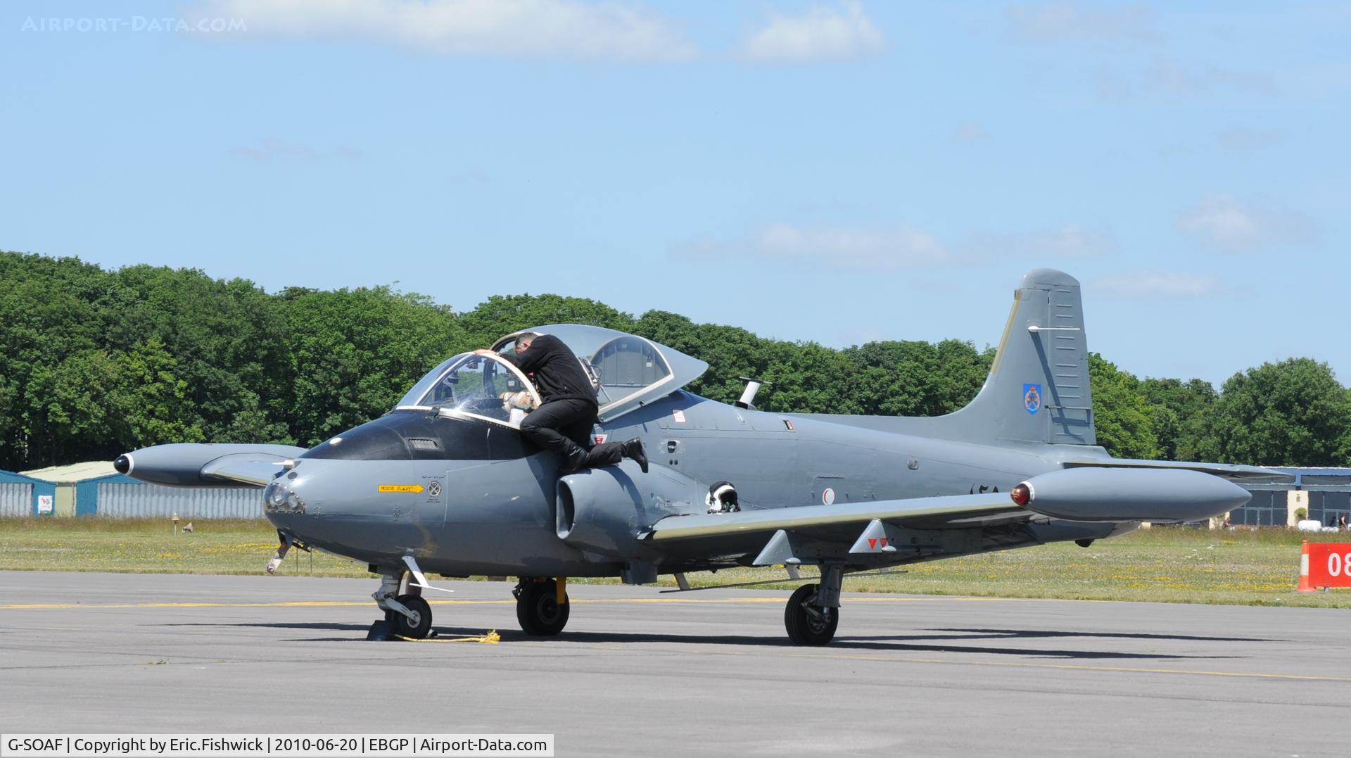 G-SOAF, 1986 BAC 167 Strikemaster Mk.82A C/N 425, G-SOAF  at The Cotswold Air Show June 2010