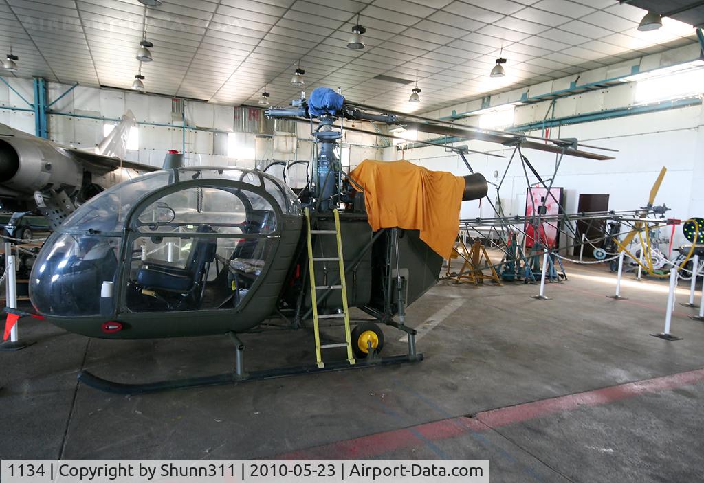 1134, Saab 105OE C/N 105434, Also coded as 98... Preserved Alouette II in a new aeronautical Museum near Lyon...