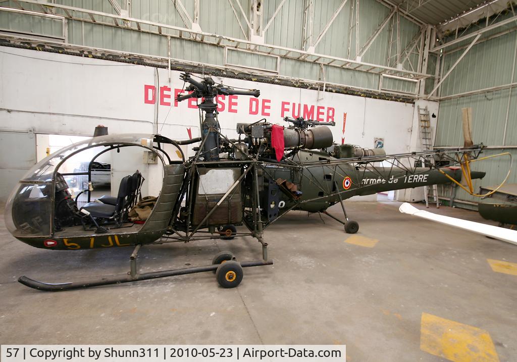 57, Sud SE.3130 Alouette II C/N 1071, Preserved Alouette II in this new aeronautical Museum near Lyon...