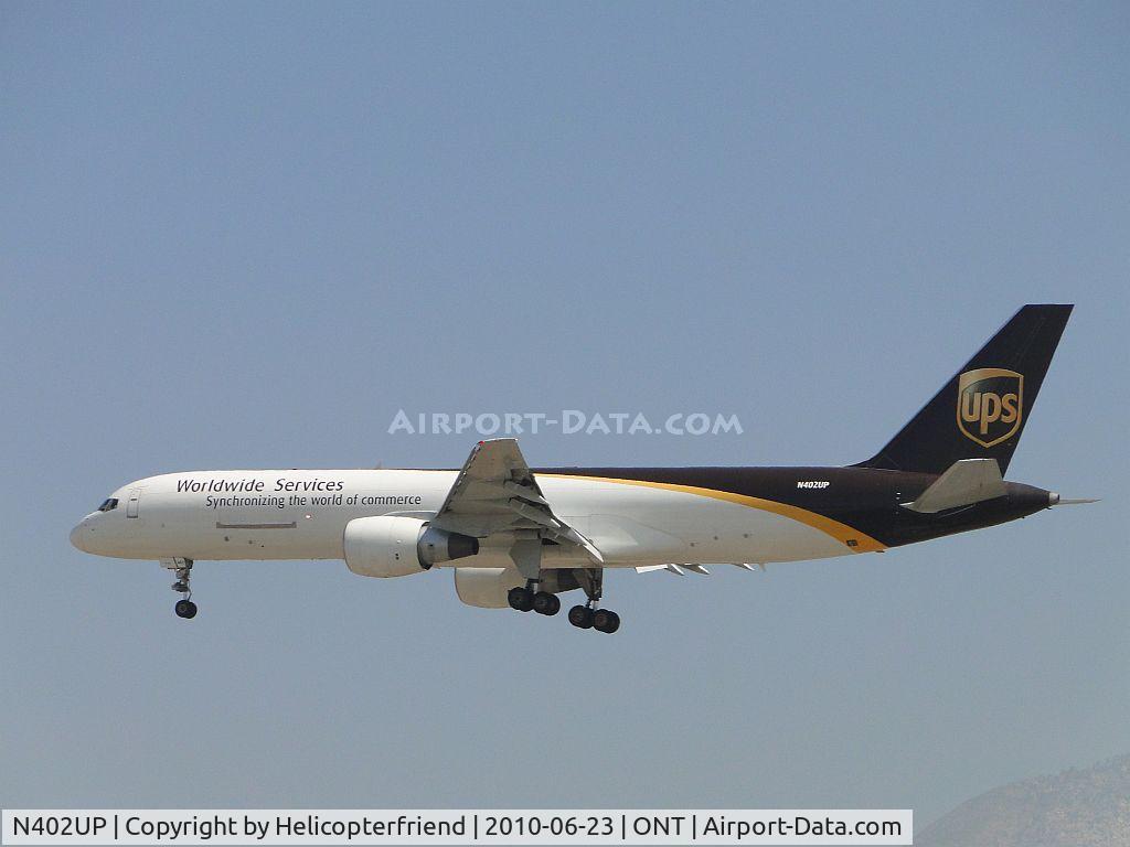 N402UP, 1987 Boeing 757-24APF C/N 23724, Arriving from Everette, Wa and following N450UP into Ontario