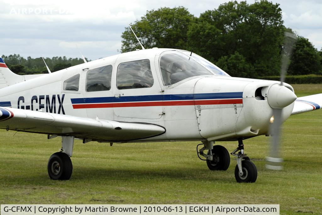G-CFMX, 1983 Piper PA-28-161 Cherokee Warrior II C/N 28-8316073, shot at Headcorn