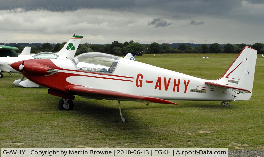 G-AVHY, 1967 Sportavia-Putzer Fournier RF-4D C/N 4009, shot at Headcorn