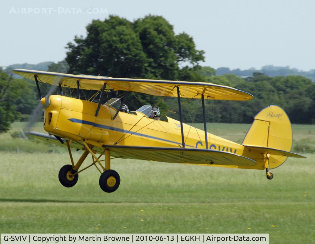 G-SVIV, 1948 Stampe-Vertongen SV-4C C/N 475, SHOT AT HEADCORN