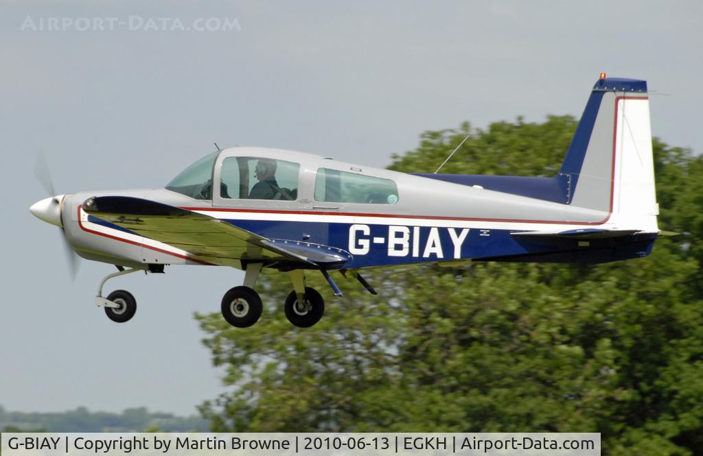 G-BIAY, 1973 Grumman American AA-5 Traveler C/N AA5-0423, SHOT AT HEADCORN