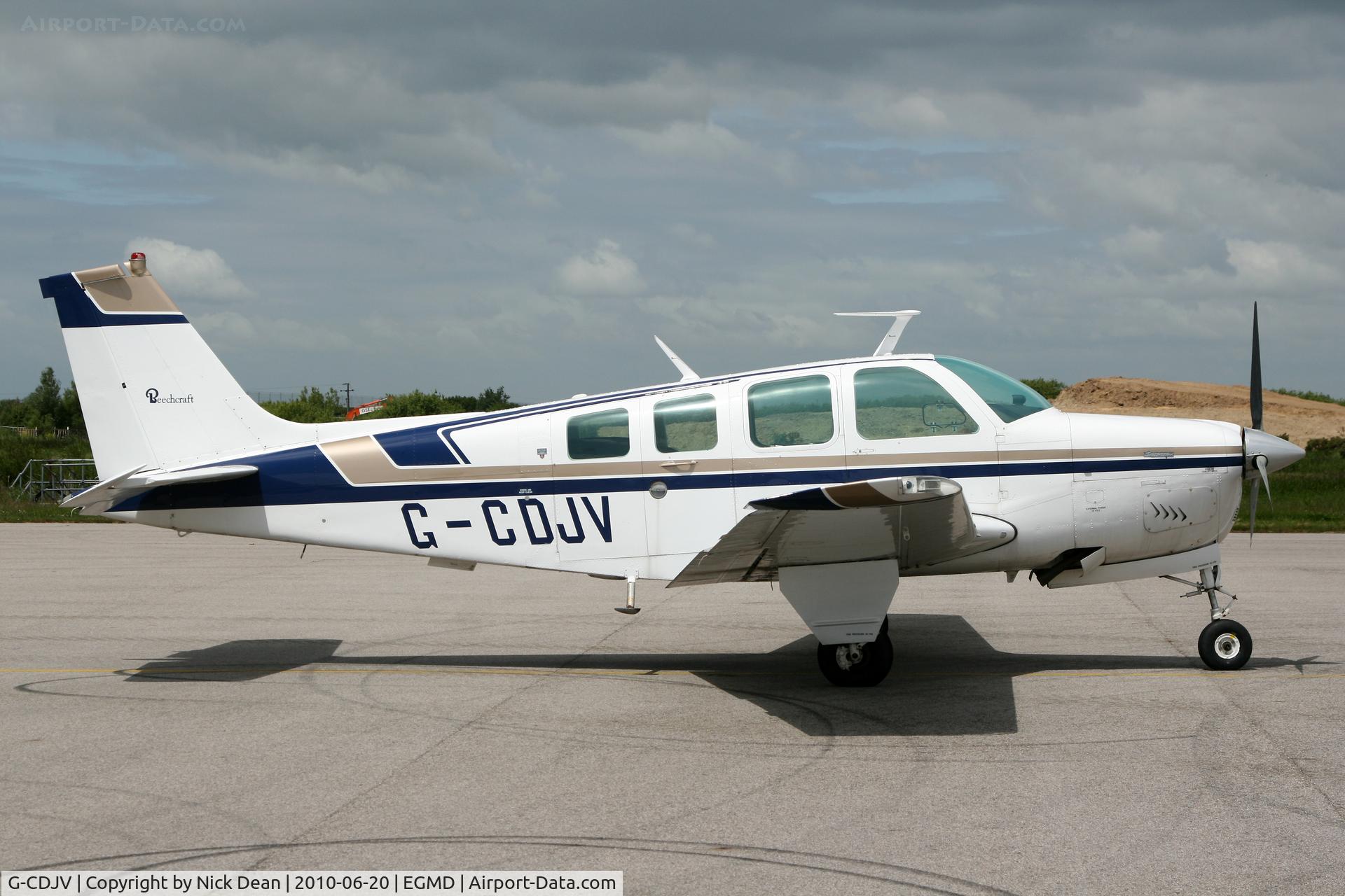 G-CDJV, 1976 Beech A36 Bonanza 36 C/N E-951, EGMD