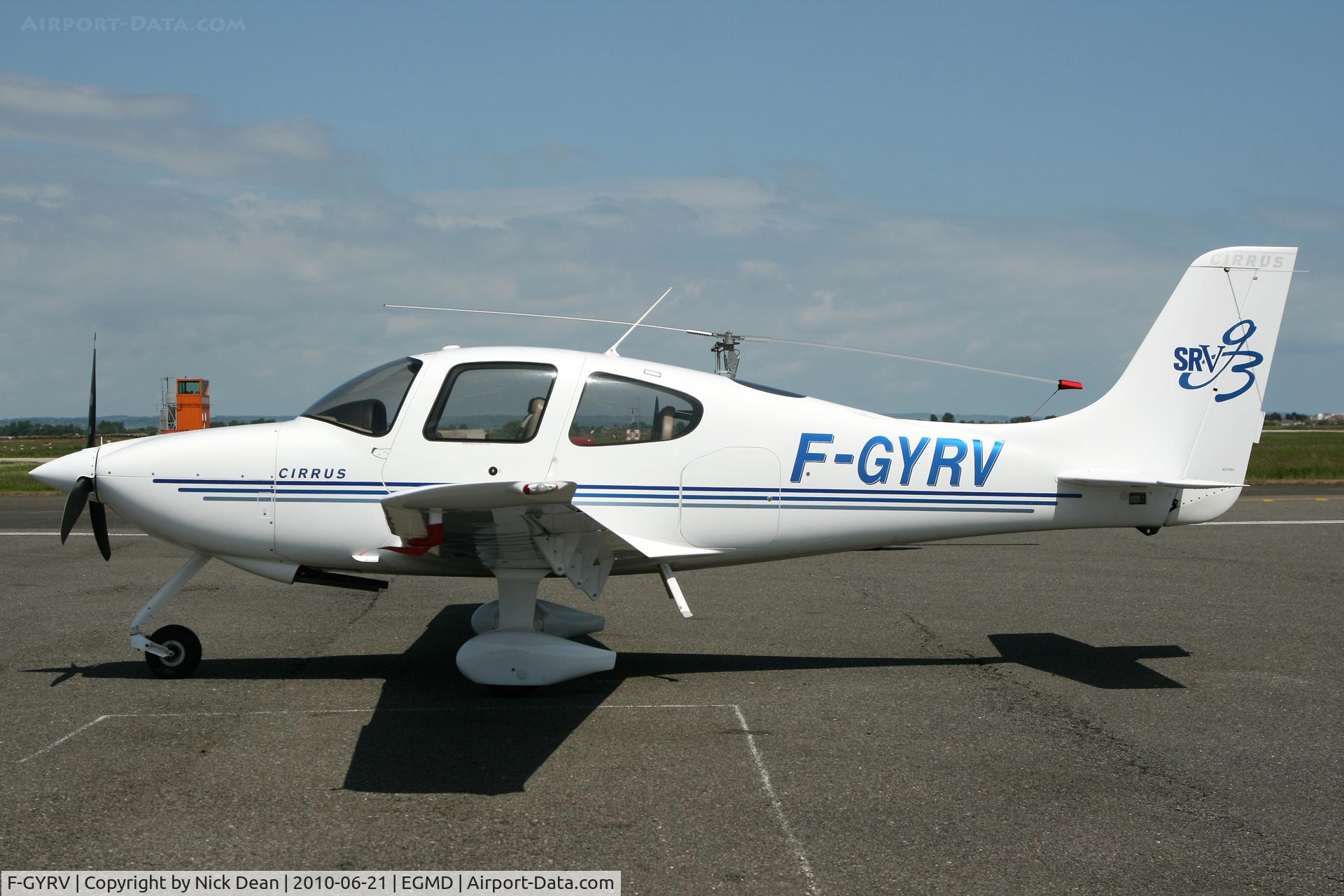 F-GYRV, 2008 Cirrus SRV G3 C/N 1903, EGMD