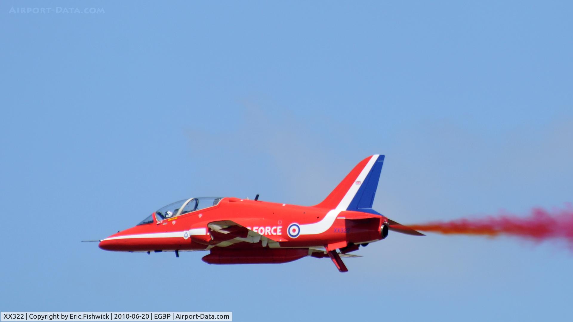 XX322, 1980 Hawker Siddeley Hawk T.1A C/N 165/312147, XX322 with the Red Arrows at The Cotswold Air Show June 2010