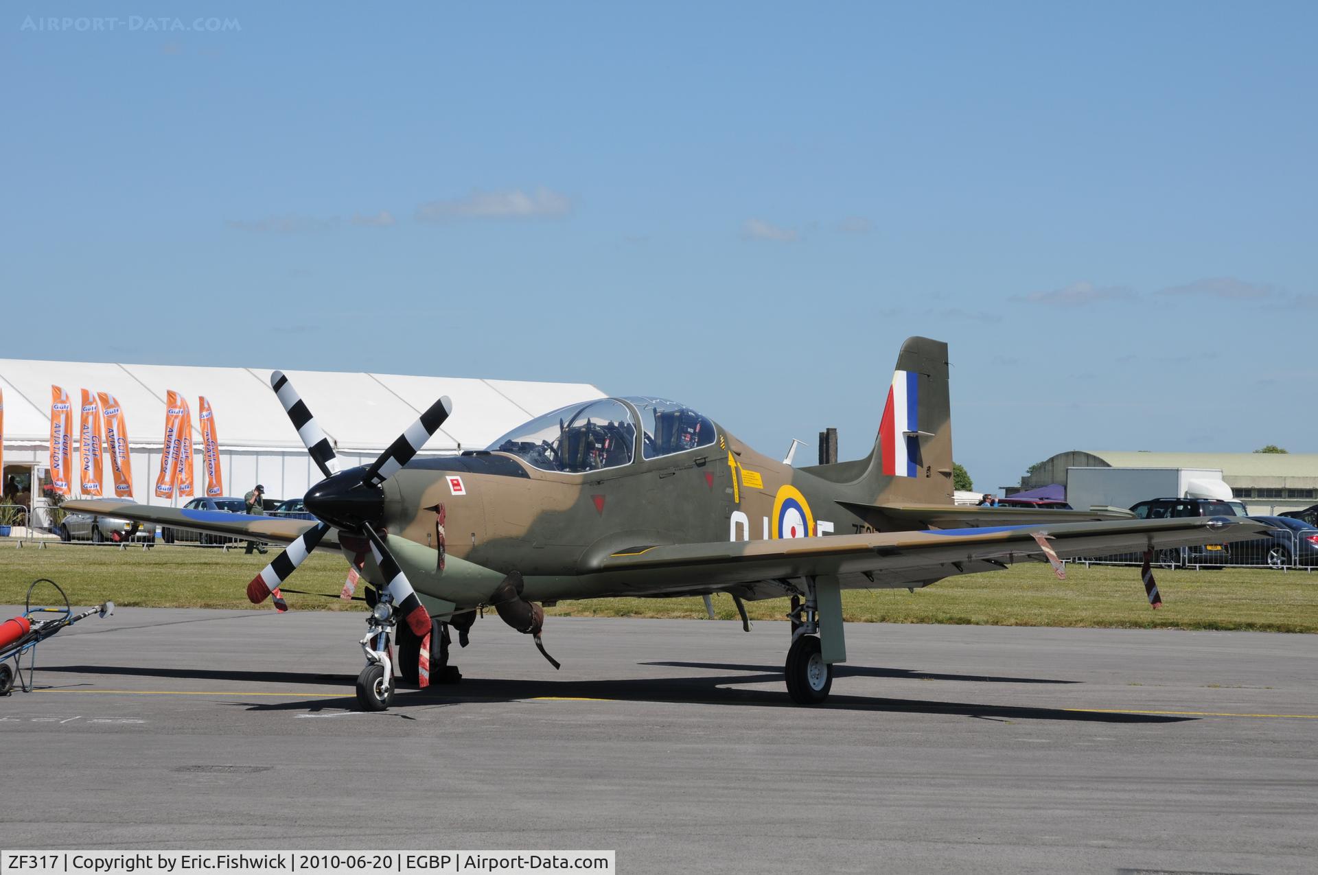 ZF317, Short S-312 Tucano T1 C/N S098/T69, ZF317 (RAF Tucano Display Team) at The Cotswold Air Show June 2010