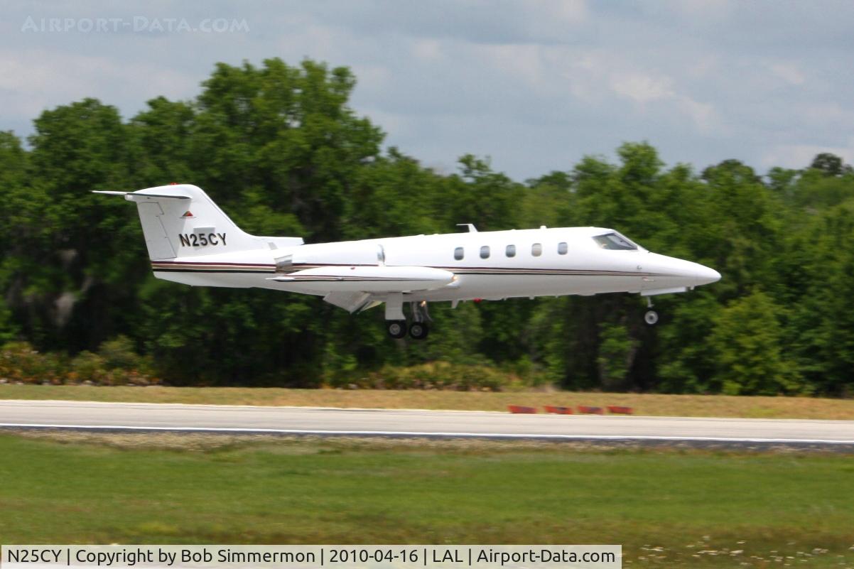 N25CY, 1979 Gates Learjet 25D C/N 272, Arriving at Lakeland, Florida during Sun N Fun 2010.
