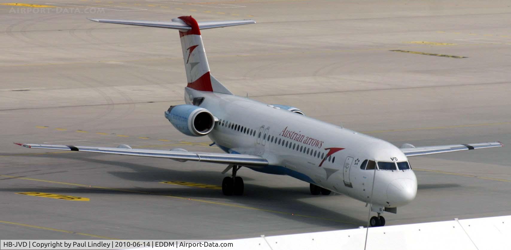 HB-JVD, 1994 Fokker 100 (F-28-0100) C/N 11498, second flight of the day