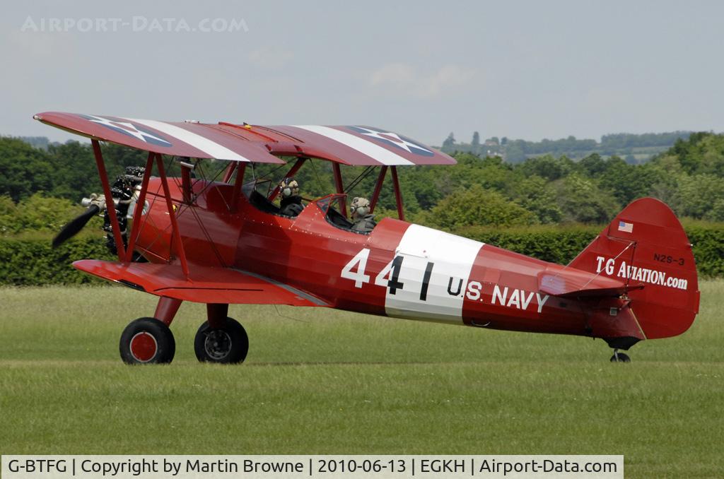 G-BTFG, 1940 Boeing A75N1 C/N 75-3441, SHOT AT HEADCORN