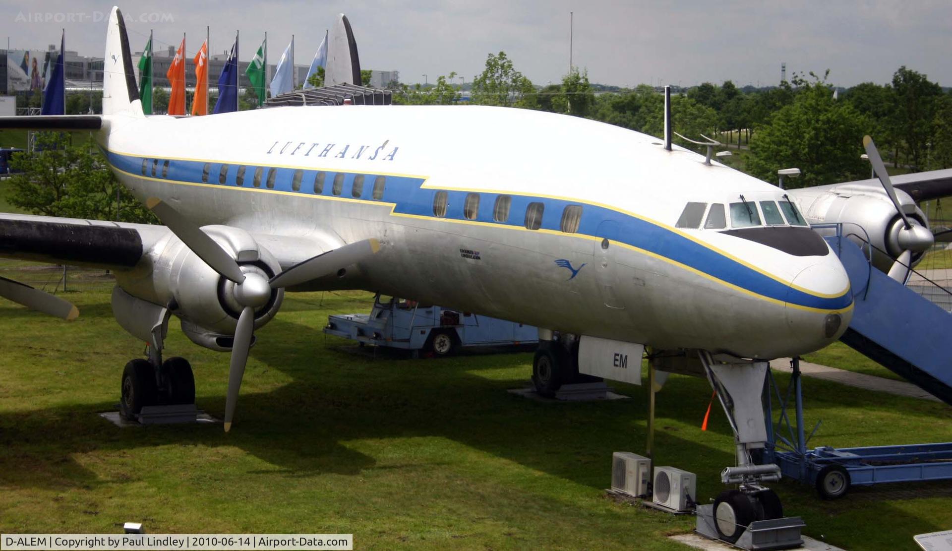 D-ALEM, 1955 Lockheed L-1049G Super Constellation C/N 4603, On display at the Munich Beuscherspark