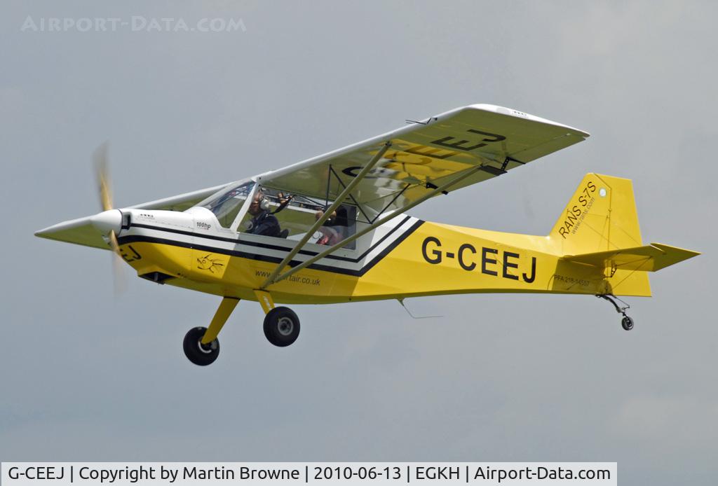 G-CEEJ, 2006 Rans S-7S Courier C/N PFA 218-14557, SHOT AT HEADCORN