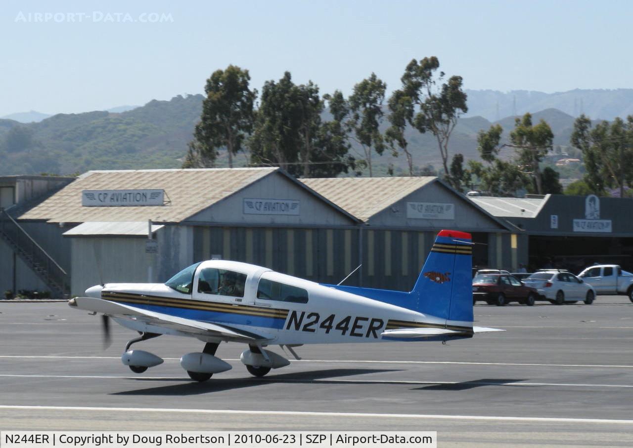 N244ER, 1992 American General AG-5B Tiger C/N 10123, 1992 American General AG-5B TIGER, Lycoming O&VO-360 180 Hp, takeoff Rwy 22