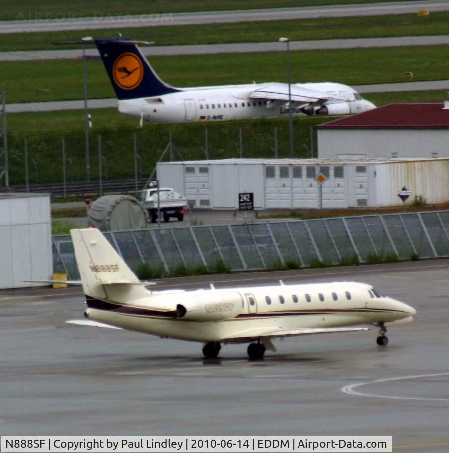 N888SF, 2007 Cessna 680 Citation Sovereign C/N 680-0154, Nipping in at Munich