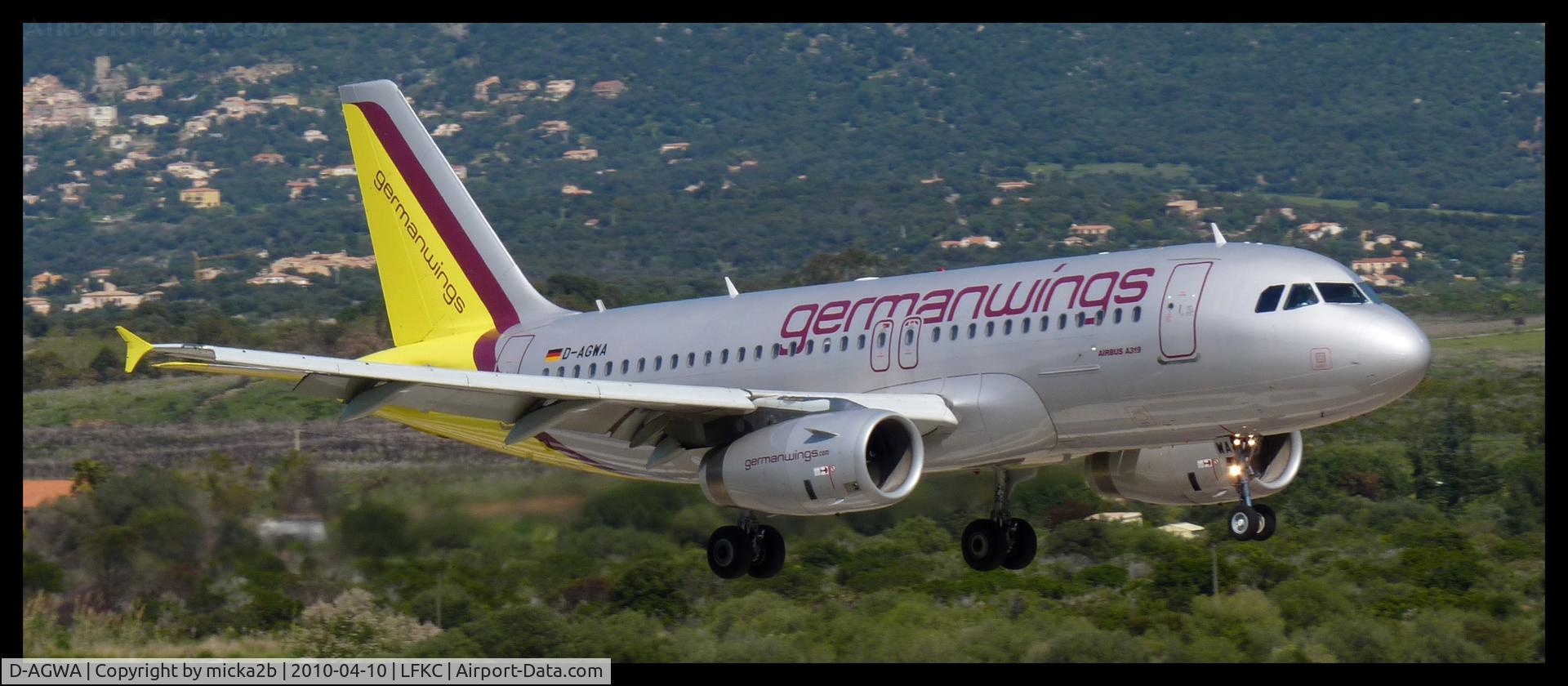 D-AGWA, 2006 Airbus A319-132 C/N 2813, Landing in 18.