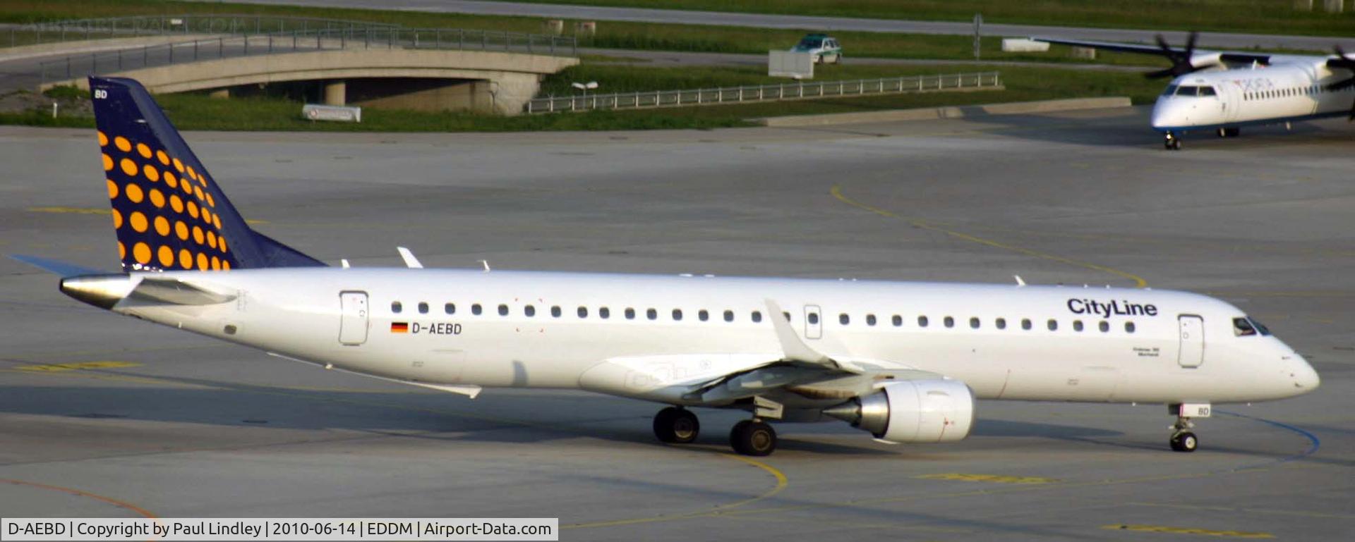 D-AEBD, 2009 Embraer 195LR (ERJ-190-200LR) C/N 19000324, Internal German flight