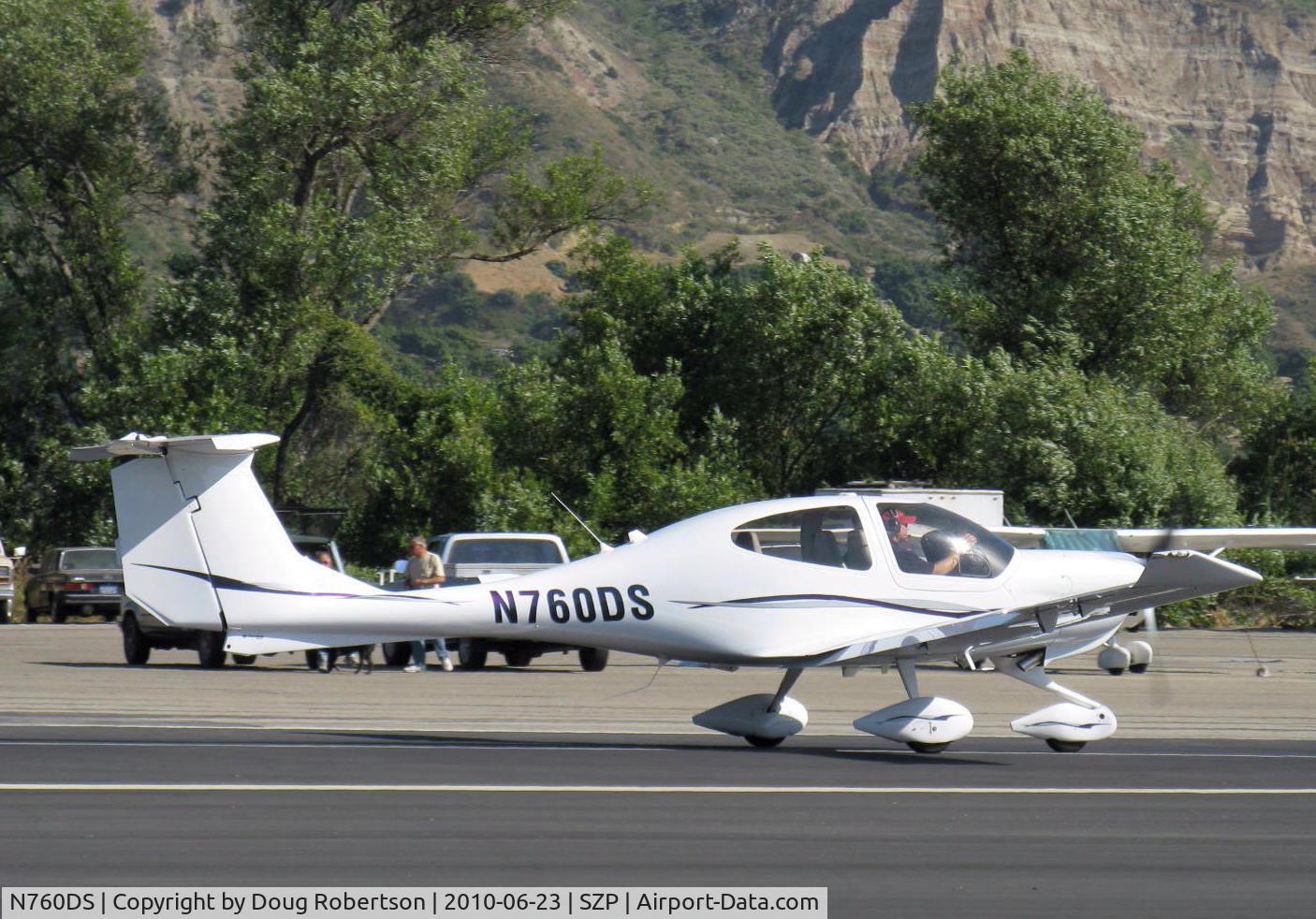 N760DS, 2007 Diamond DA-40 Diamond Star C/N 40.760, 2007 Diamond Aircraft Inds. DA-40 DIAMOND STAR, Lycoming IO-360-M1A+ 180 Hp, Lasar electronic ignition, takeoff roll Rwy 22