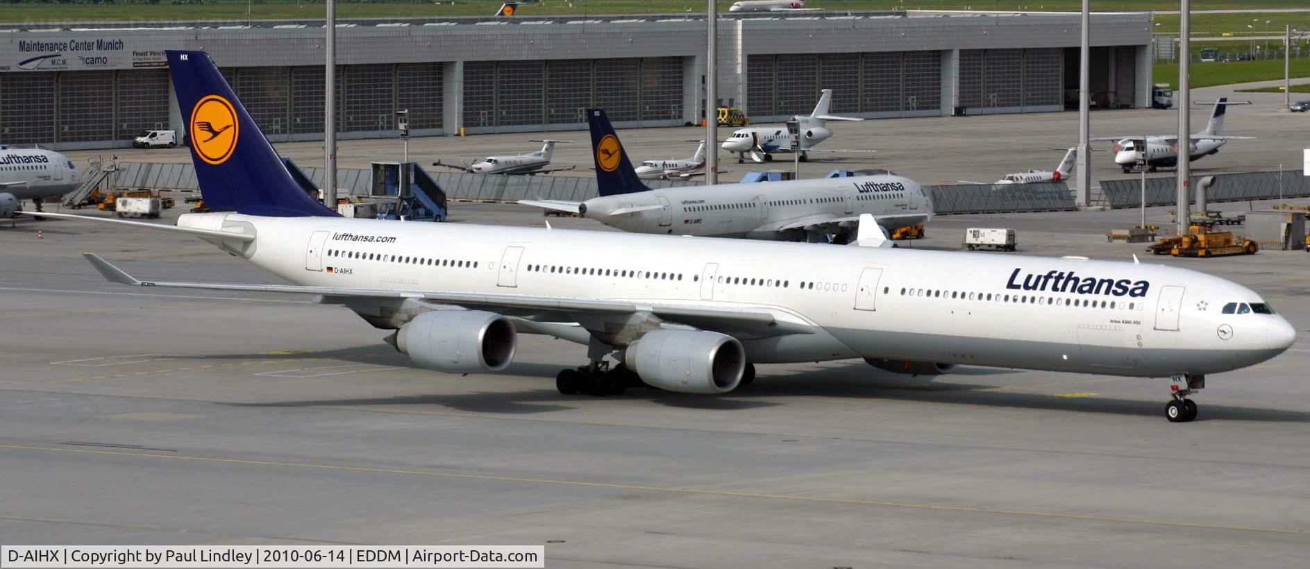 D-AIHX, 2009 Airbus A340-642 C/N 981, Long-haul arrival