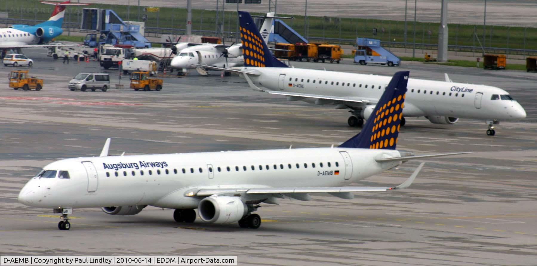D-AEMB, 2009 Embraer 195LR (ERJ-190-200LR) C/N 19000297, On the commuter ramp