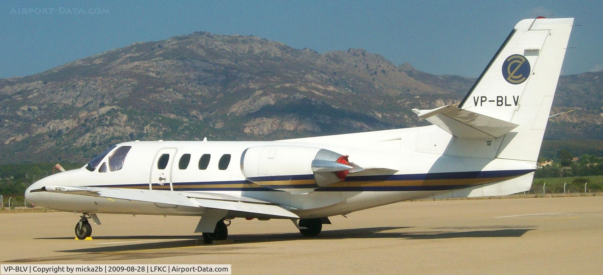 VP-BLV, 1976 Cessna 500 Citation 1 C/N 500-0344, Parked.