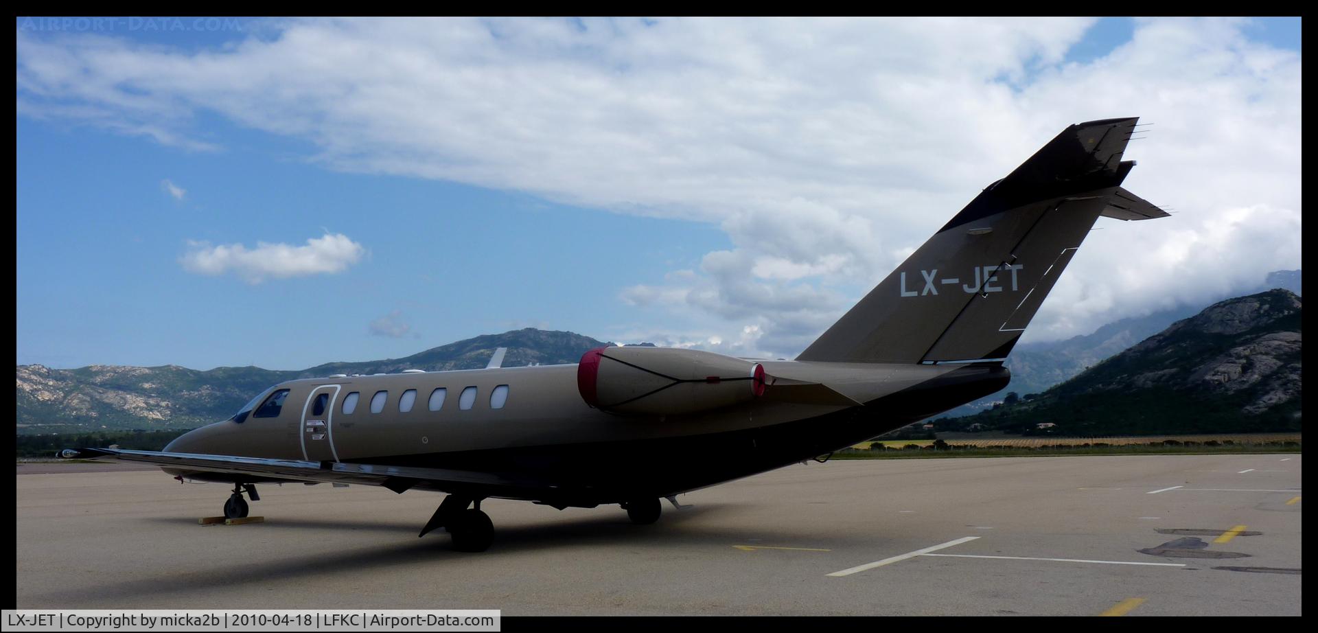 LX-JET, 2008 Cessna 525B CitationJet CJ3 C/N 525B-0281, Parked.