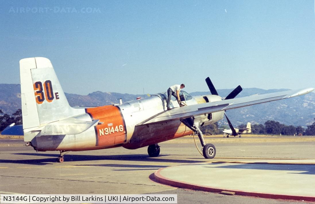 N3144G, Grumman AF-2S C/N 123100, Air Tanker E30 at Ukiah.