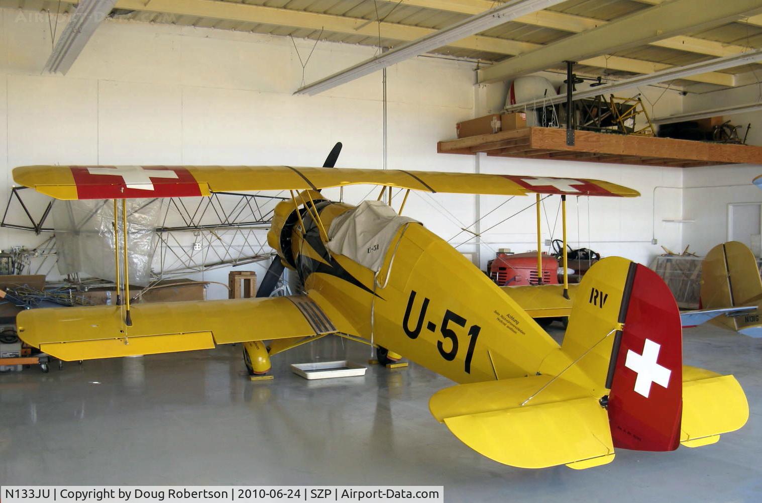 N133JU, 1936 Bucker Bu-133C Jungmeister C/N 1001, 1936 Bucker 133C JUNGMEISTER as NX133JU, (Serial No. 1001-1st production JUNGMEISTER), four ailerons, classic aerobatic performer, Siemens-Halske SH 14 A-4 seven cylinder radial 160 Hp, GRAND CHAMPION-ANTIQUE, OSHKOSH 1995