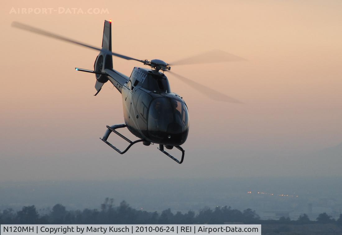 N120MH, 2004 Eurocopter EC-120B Colibri C/N 1390, Flying the pattern at Redlands Airport.