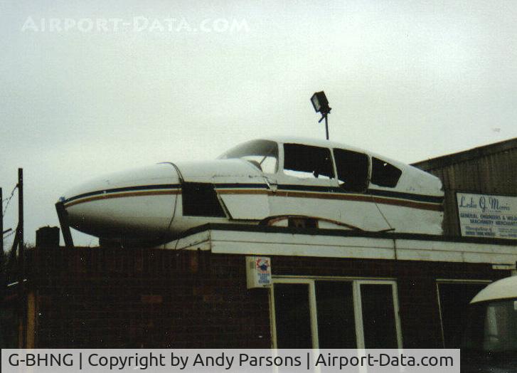 G-BHNG, 1974 Piper PA-23-250 Aztec C/N 27-7405432, This Aztec ended its life in a scrapyard in Seaford East Sussex  (old scanned print)