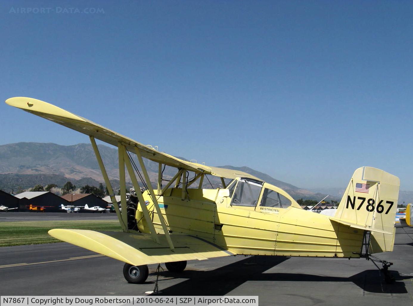 N7867, 1972 Grumman-Schweizer G-164A C/N 999, Grumman-Schweizer G-164A AG-CAT, Pratt & Whitney R-1340 600 Hp radial, Restricted class