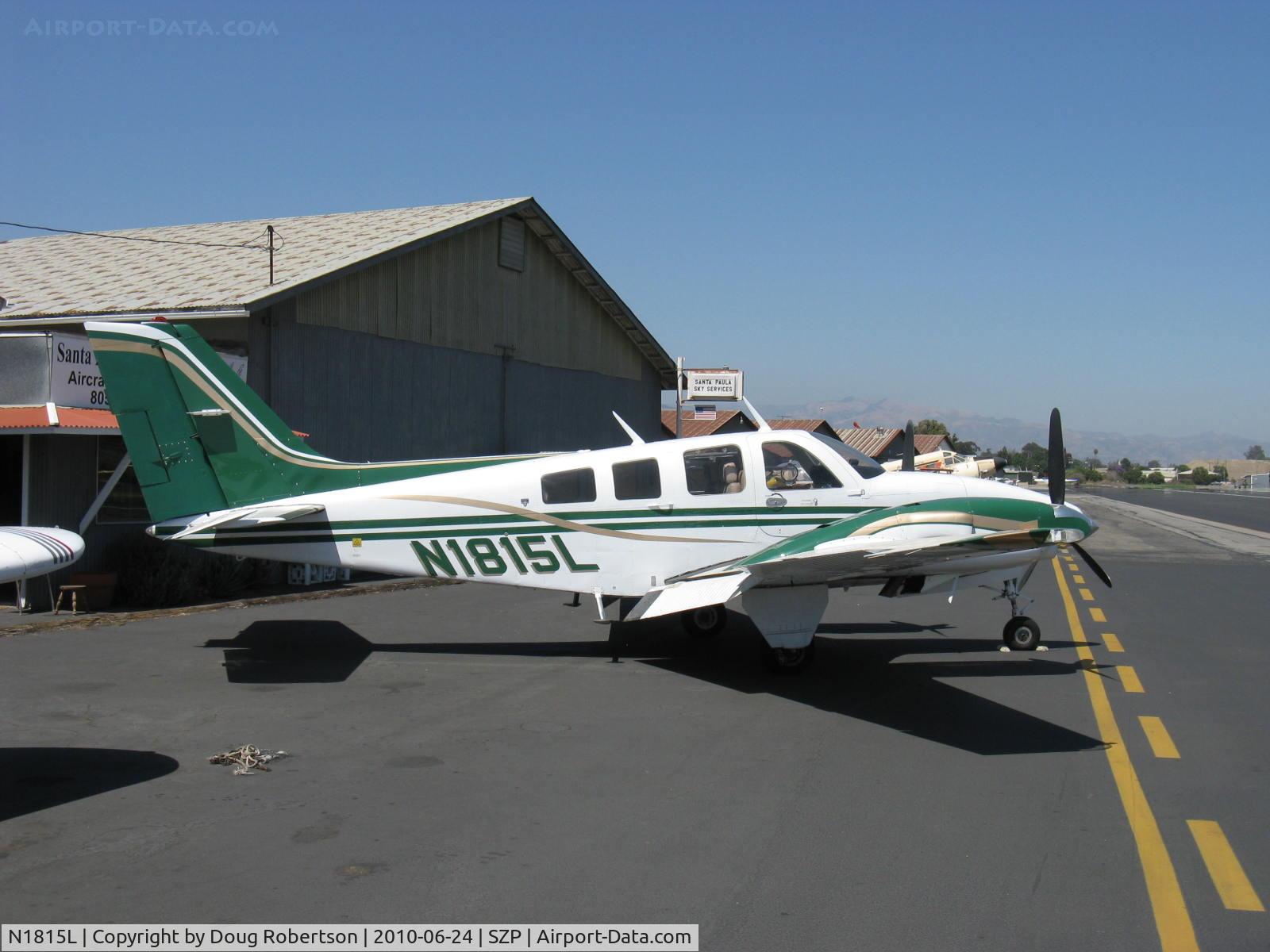 N1815L, 1976 Beech 58P Baron C/N TJ-63, 1976 Beech 58P BARON, two Continental TSIO-520-LB1C 310 Hp each, turbocharged and pressurized