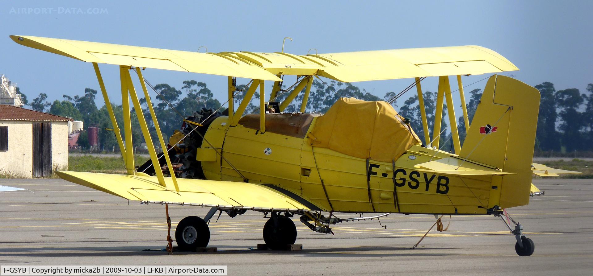 F-GSYB, Grumman G-164B Ag Cat B C/N 740B, Parked.