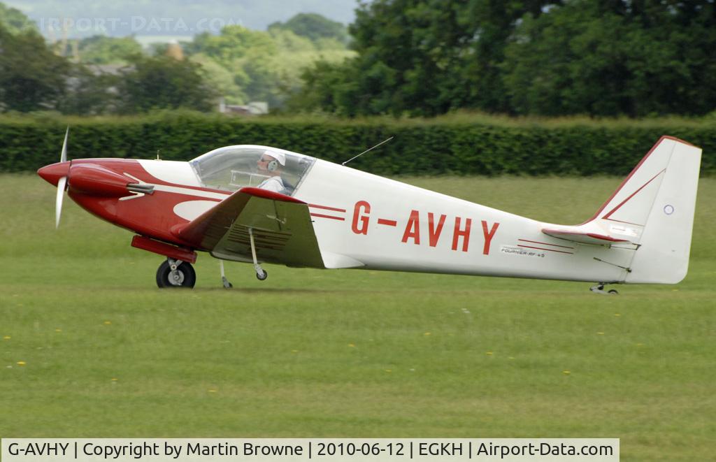 G-AVHY, 1967 Sportavia-Putzer Fournier RF-4D C/N 4009, SHOT AT HEADCORN