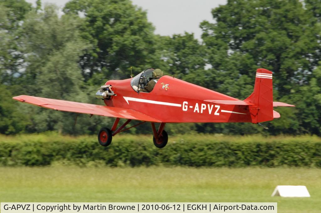 G-APVZ, 1960 Rollason Druine D.31 Turbulent C/N PFA 545, SHOT AT HEADCORN
