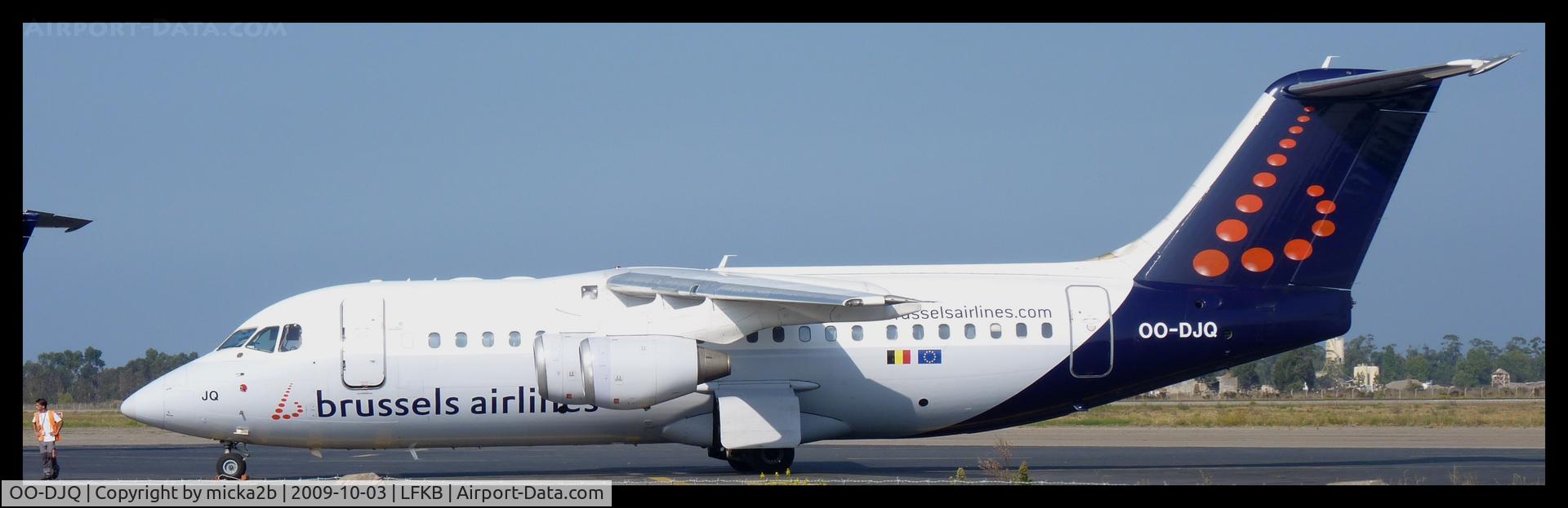 OO-DJQ, 1996 British Aerospace Avro 146-RJ85 C/N E.2289, Parked.