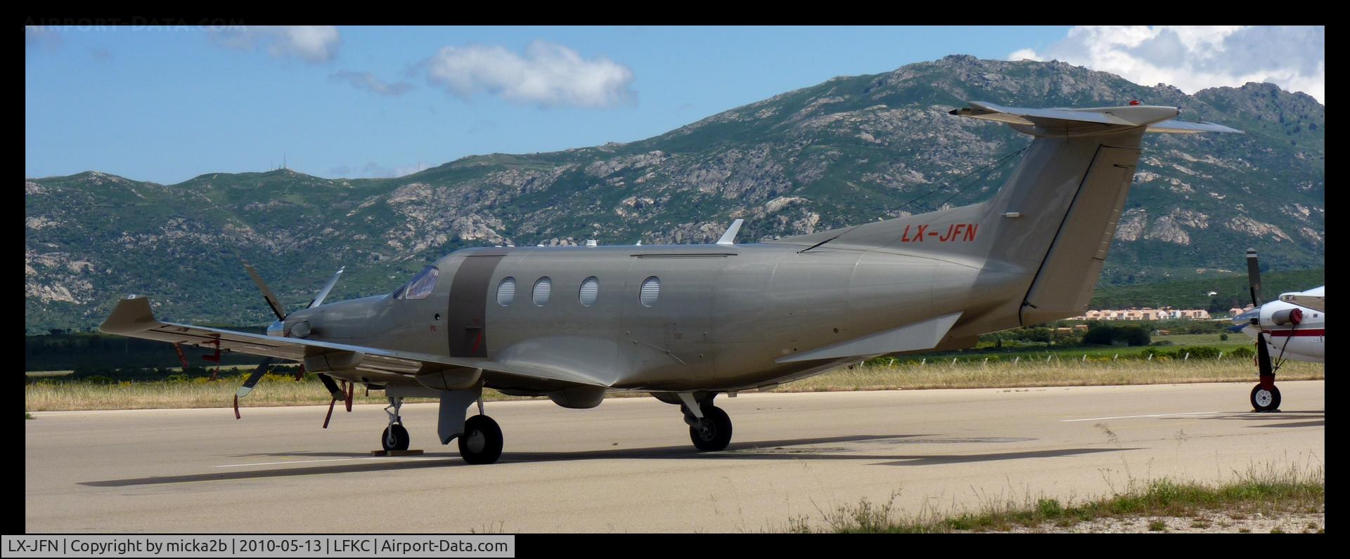 LX-JFN, 2007 Pilatus PC-12/47 C/N 855, Parked.