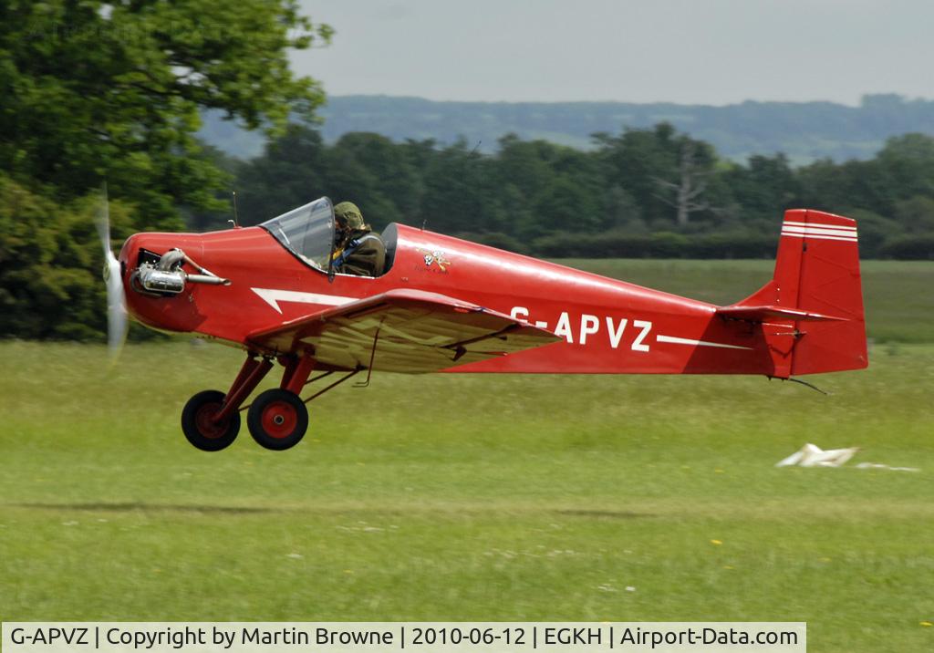 G-APVZ, 1960 Rollason Druine D.31 Turbulent C/N PFA 545, SHOT AT HEADCORN