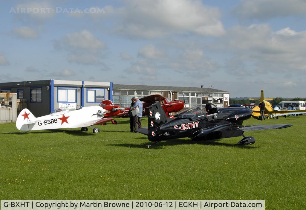 G-BXHT, 2005 Mustang Aeronautics Midget Mustang MM-1 C/N PFA 168-13077, WITH A LITTLE FRIEND!