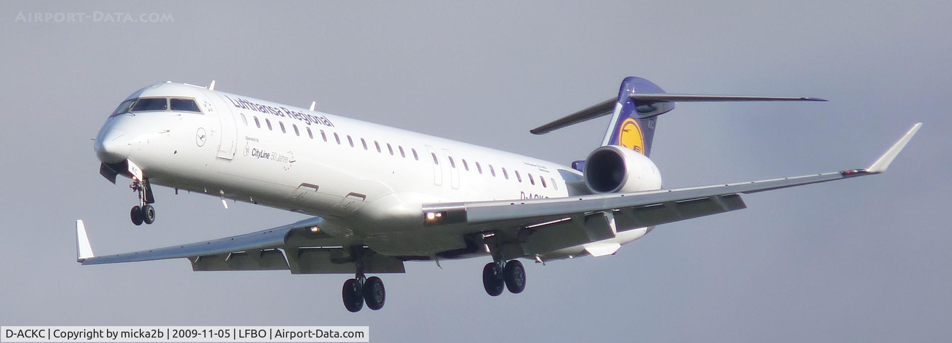 D-ACKC, 2006 Bombardier CRJ-900LR (CL-600-2D24) C/N 15078, Landing in 32R.