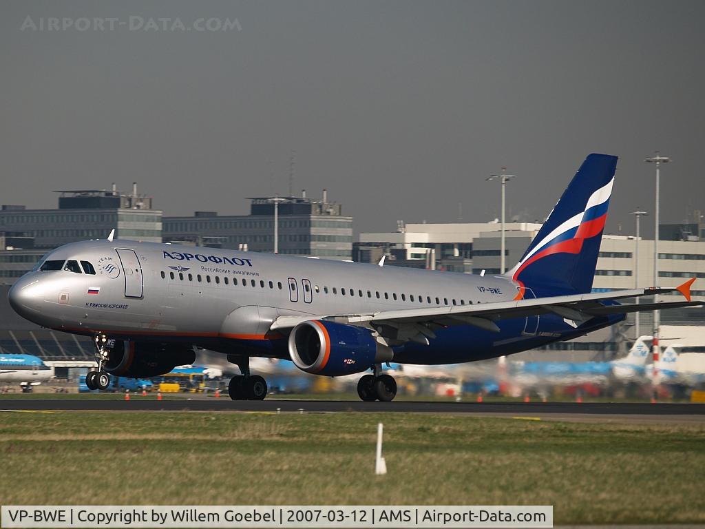 VP-BWE, 2003 Airbus A320-214 C/N 2133, Amsterdam 