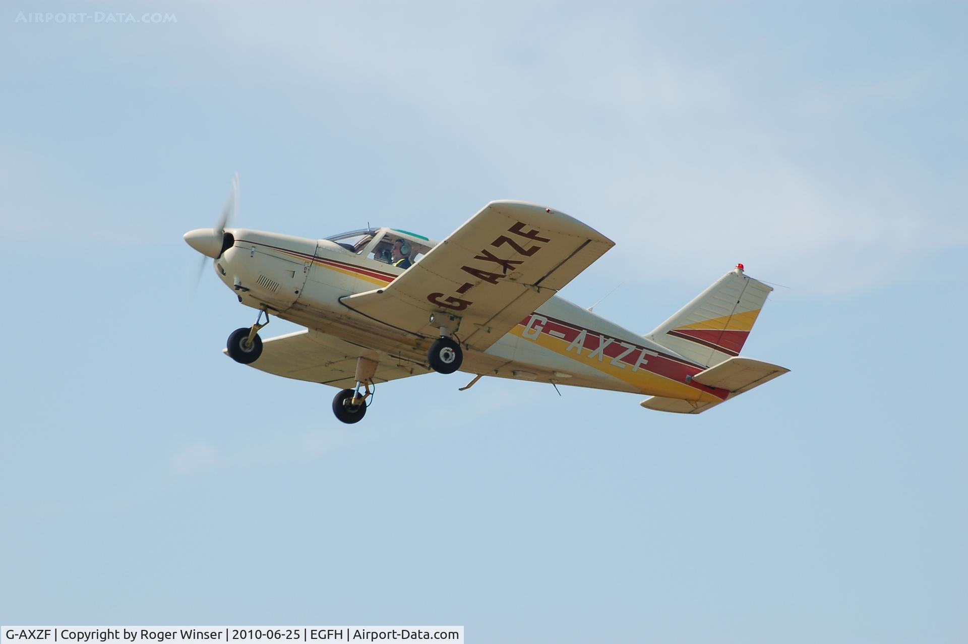 G-AXZF, 1970 Piper PA-28-180 Cherokee E C/N 28-5688, Resident Piper Cherokee departing Runway 22